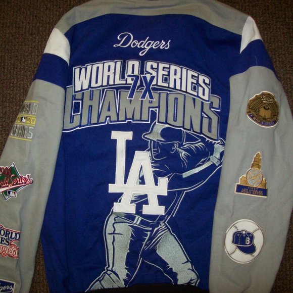 LOS ANGELES DODGERS 7 TIME WORLD SERIES ULTIMATE CHAMPIONSHIP JACKET 3X 4X - Picture 5 of 12